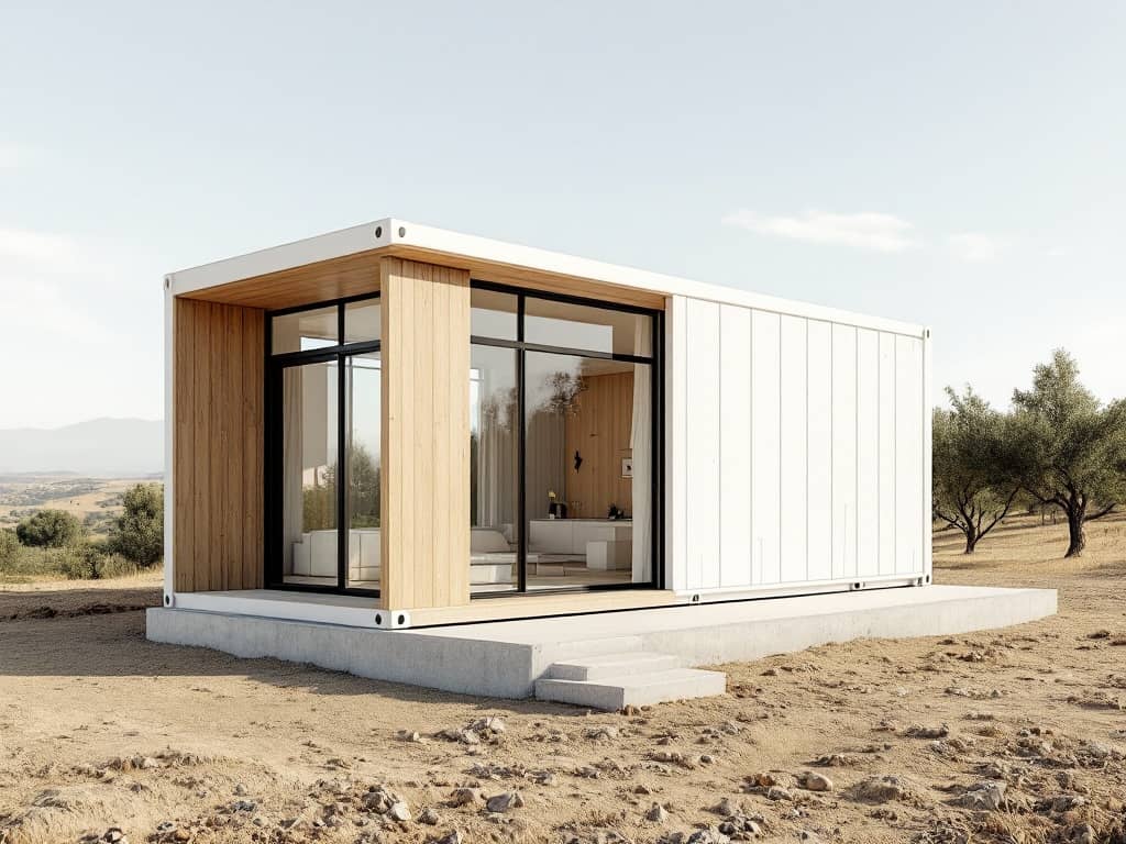 casa prefabricada en terreno rustico